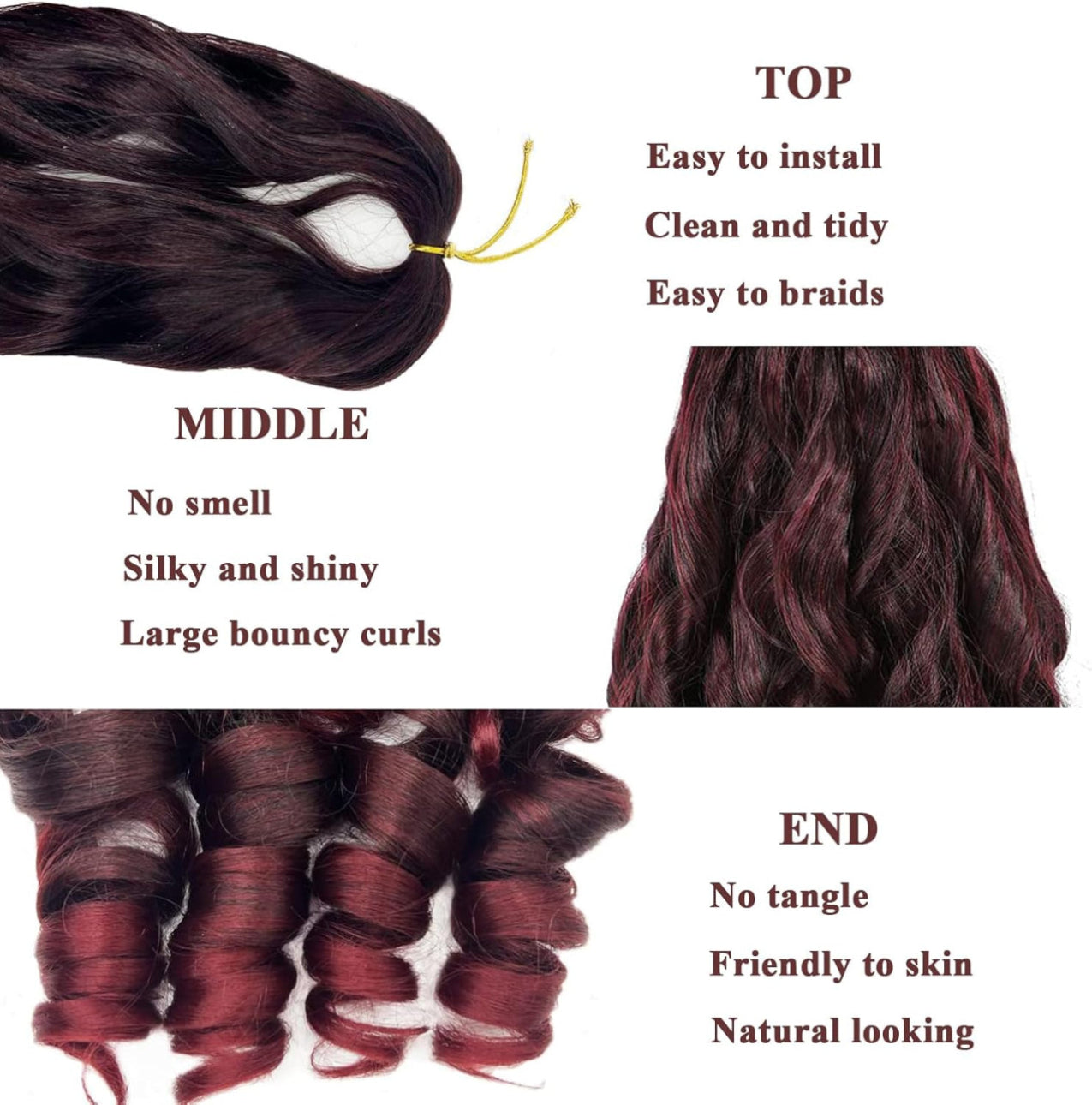 French Curl T-Burgundy