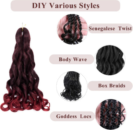 French Curl T-Burgundy